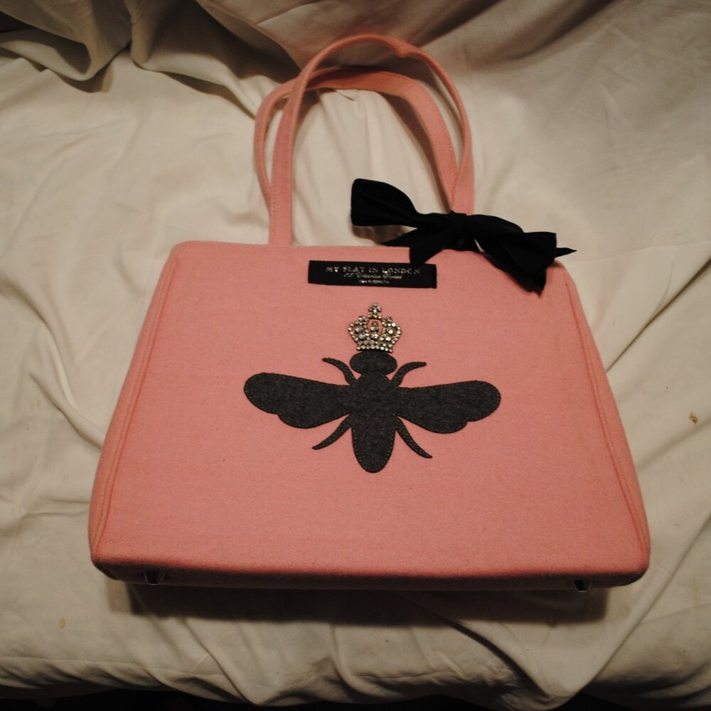 NEW MY FLAT PINK FELT LADIES HANDBAG